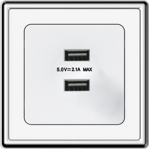 USB通用插头和插座双插孔充电双USB插座 (2.1A 5V DC) - Product Image 1