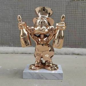 Heißer Verkauf Galvani sieren Fiberglas Ente Fiberglas Ente Skulptur Ente Skulptur - Product Image 3