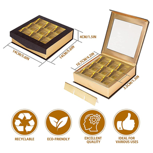 9 lưới hộp quà tặng sô cô la với hấp phụ nam châm và cửa sổ cho sô cô la kẹo Cookie Hộp quà tặng sang trọng bao bì hộp giấy - Product Image 2