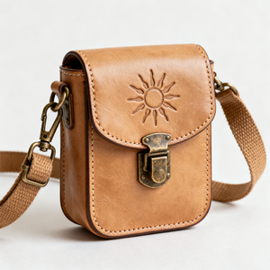 Fabricage Vintage Klassieke Lederen Reliëf Logo Vierkante Fujifilm Instax Camera Tas Crossbody Schoudertas - Product Image 6