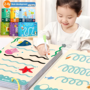 2023新益智玩具儿童绘画写作学习笔画行书儿童逻辑思维卡片书 - Product Image 1