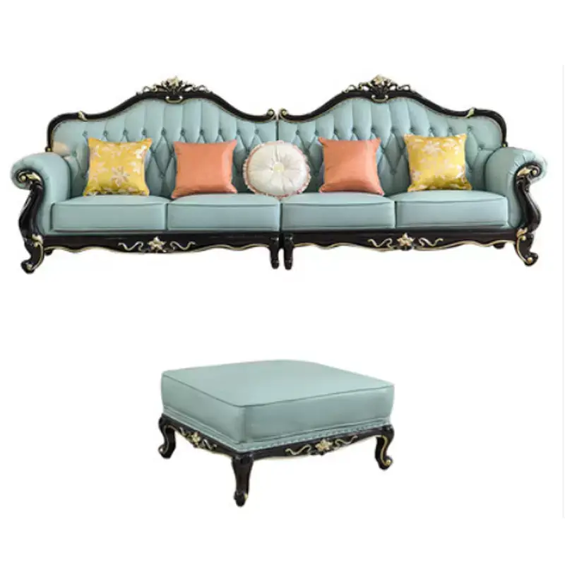 Juego de sofás antiguos clásicos europeos al por mayor, para sala de estar, la elección de Dubái en muebles de sofá de tela de lujo, venta al por mayor, en el año 2017