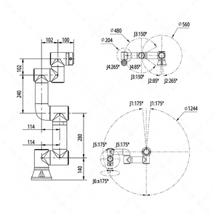 Fabricante סין baso רובוט colaborativo soldadura precio 6-ציר רובוט משותף מחיר עבור מפעל קטן - Product Image 3