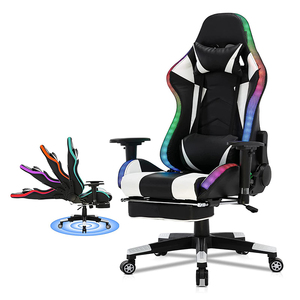 Прямая Продажа с фабрики гоночное вращающееся игровое кресло RGB динамики регулируемая высота складной массажный функция для использования в офисных компьютерных играх - Product Image 6