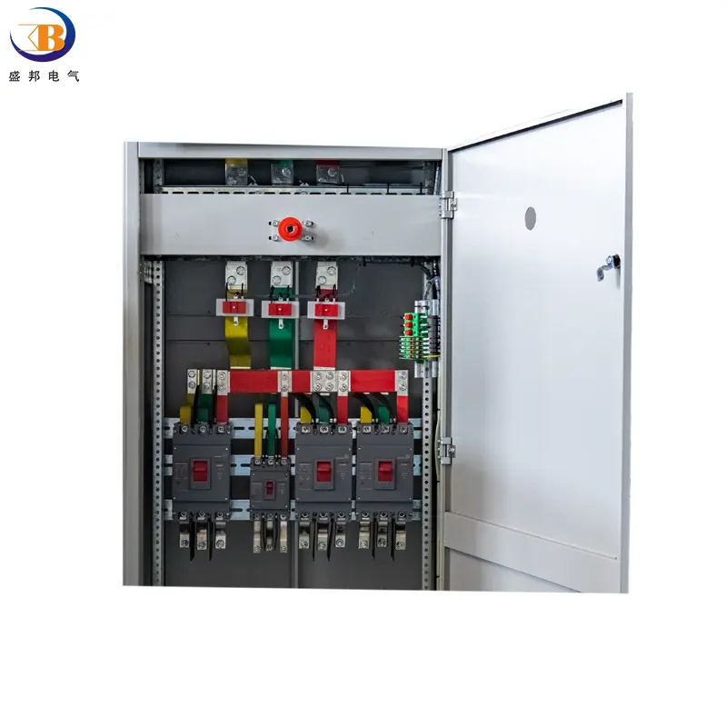 Gabinete de condensadores de compensación Shengbang, gabinete de condensadores eléctricos, gabinete de Banco de condensadores de entrada y salida de bajo voltaje