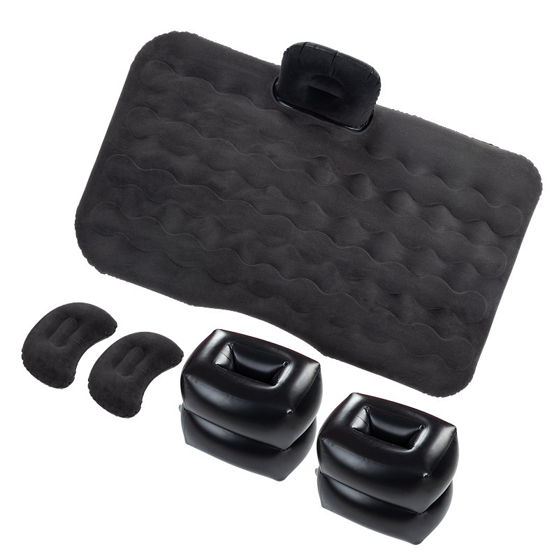 Tabouret de rangement noir à motif ondulé de style standard