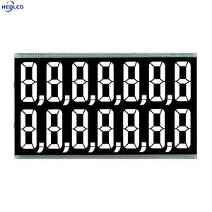 Venta de fábrica 8,0 "7*2 dígitos código de segmento panel de pantalla LCD con retroiluminación blanca estática de 5,0 V para controlador de dispensador de combustible
