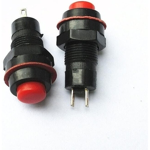 DS-213 blu 10mm interruttore a pulsante in ottone autoregolante da 10mm a 2 PIN corrente Max 1A tensione Max 24V funzione autobloccante IP67/IP65 - Product Image 4
