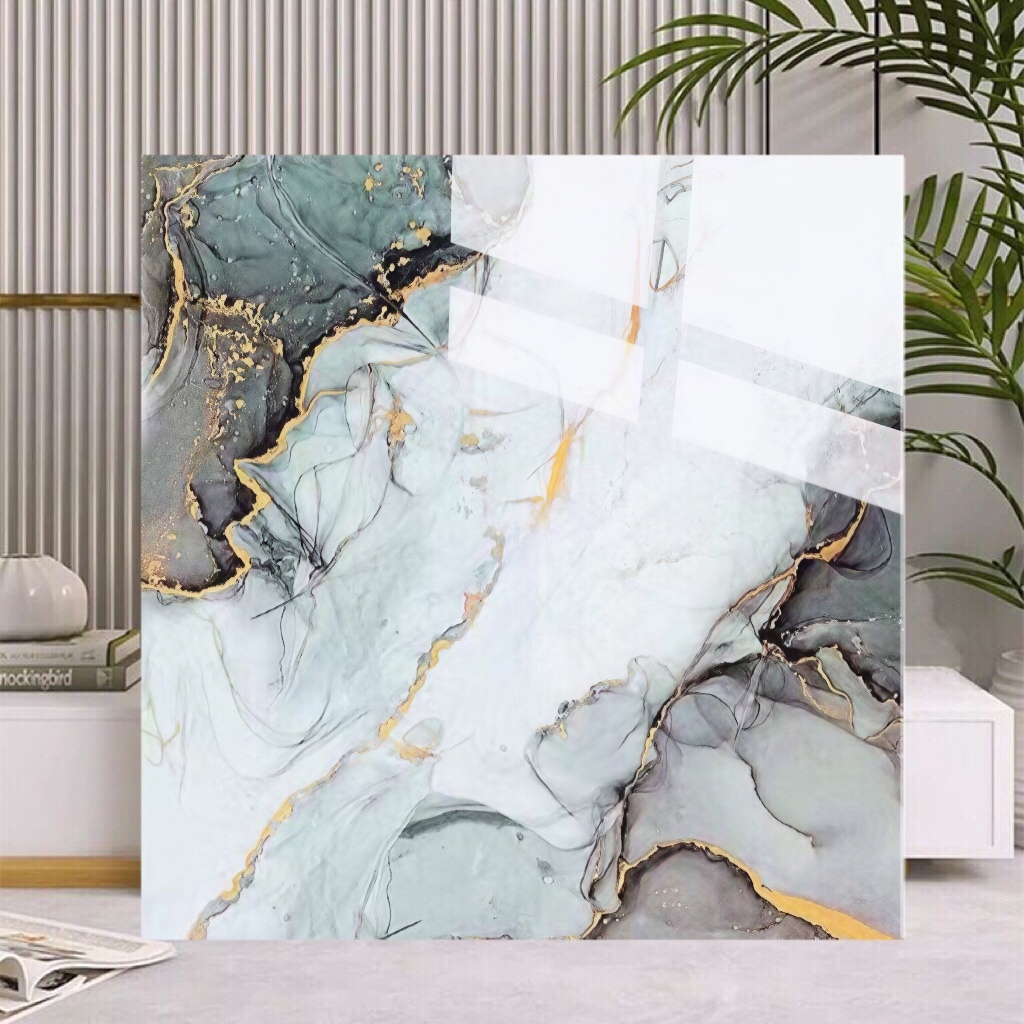 Marbre d'encre doré gris vert