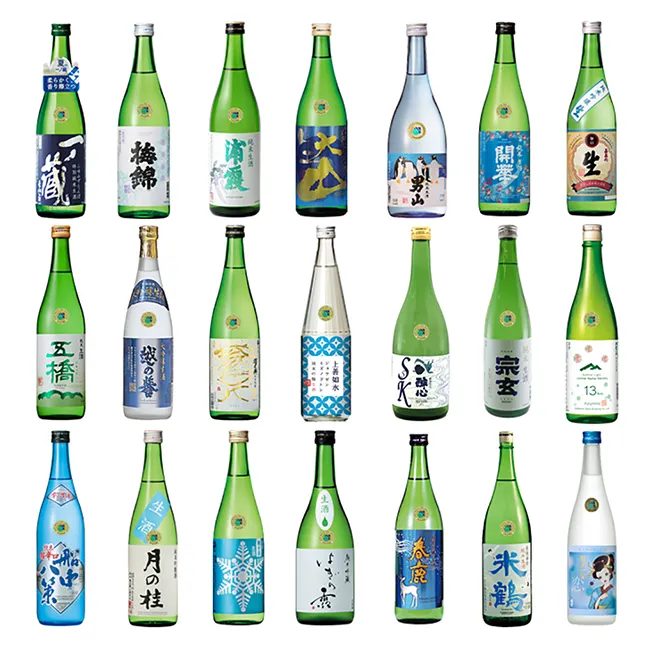 Seasonal unique flavors gift glass summer sake set made in Japan