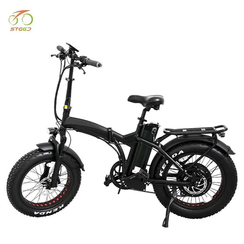Steed 48v e-bike moteur central 1000w ebike pliable gros pneu fat bike vélo à assistance électrique