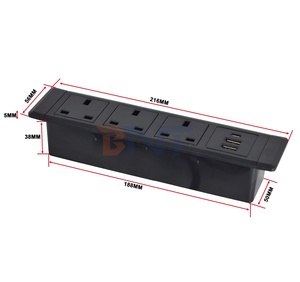 Enchufes de alimentación multifuncionales de escritorio con 3 enchufes de CA y 2 * enchufes de carga USB A + 1 * USB C - Product Image 5