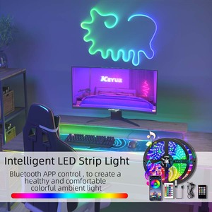 แถบไฟ LED มีเซนเซอร์จับการเคลื่อนไหวใต้เตียงสำหรับห้องนอนใต้เตียงกลางคืนแถบไฟ LED RGB IC 12V บางเฉียบแบบไมโครนีออนยืดหยุ่นหรี่แสงได้ - Product Image 2