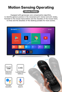 Commercio all'ingrosso della fabbrica R2 aria Mini telecomando 2.4G retroilluminato tastiera Android TV Box PC/controllo vocale per proiettore/HTPC codice fisso di plastica - Product Image 6
