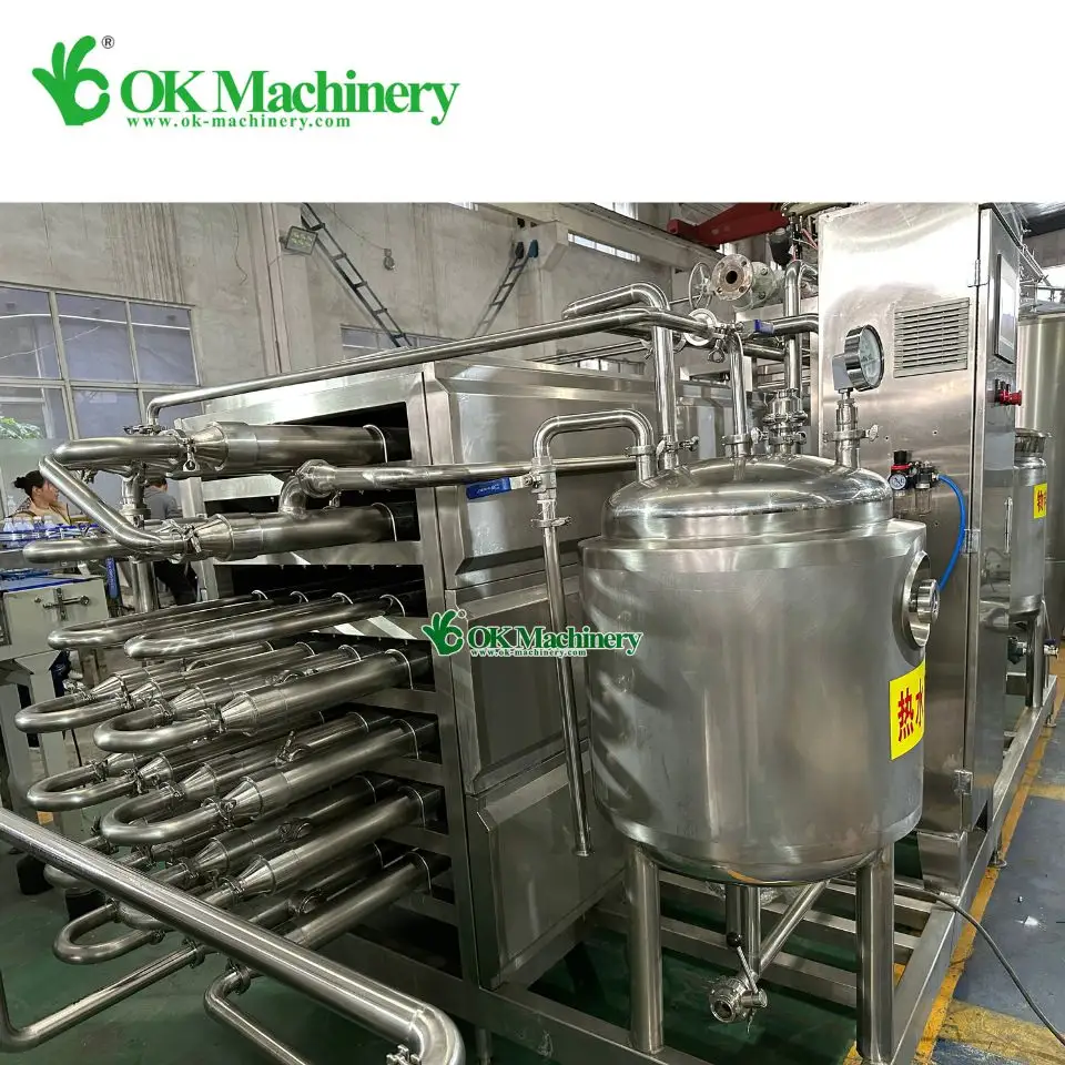 OKGX008 Máquina de procesamiento de pasteurización tubular Uht de leche automática comercial de 1000 litros a buen precio en China