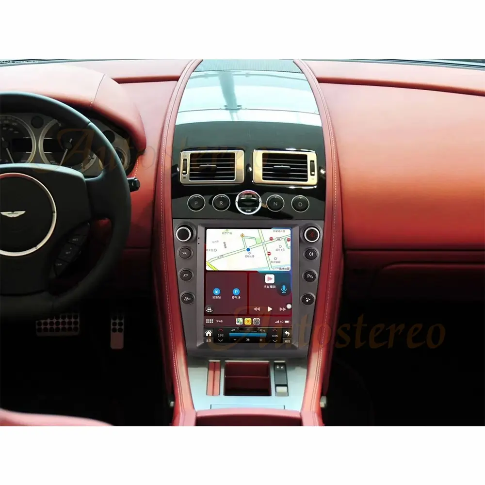 เครื่องเสียงรถยนต์ระบบแอนดรอยด์12 8 + 256 5G,เครื่องเล่นมัลติมีเดียระบบนำทาง GPS ในรถยนต์สไตล์ Tesla 2005-2015สำหรับแอสตันมาร์ติน