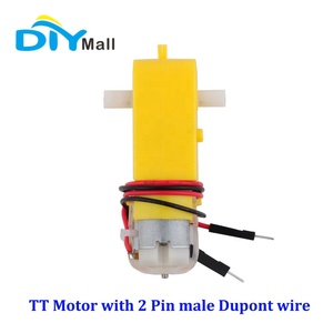 Motor de caja de cambios CC TT, 200RPM, CC 3-6V, ratio de engranaje 1:48, eje Dual con conector macho Dupont, cable para coche inteligente Arduino - Product Image 3