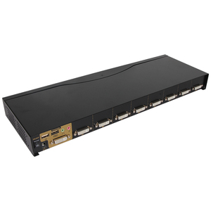 VCOM 8 <strong>Input</strong> <strong>1</strong> <strong>Output</strong> 4K Computer Video Switcher Metal Case DVI <strong>KVM</strong> <strong>Switch</strong> with Hotkey IR Remote Control