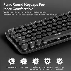 Kit de miniteclado y ratón con logotipo personalizado 2,4G Ratón inalámbrico para juegos con combinación de teclado inalámbrico USB Precio de fábrica Colores mezclados - Product Image 5