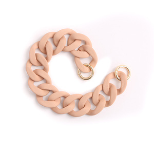 Newest Rainbow Color Acrylic Clasp Phone <strong>Chain</strong> Colorful Cuban Link Detachable Handbag <strong>Chain</strong> for Gift - Product Image 5
