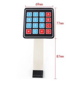 16 tasti 4x4 tastiera interruttore a pellicola 4x4 tastiera a matrice adatta per pannello di controllo Arduino - Product Image 3