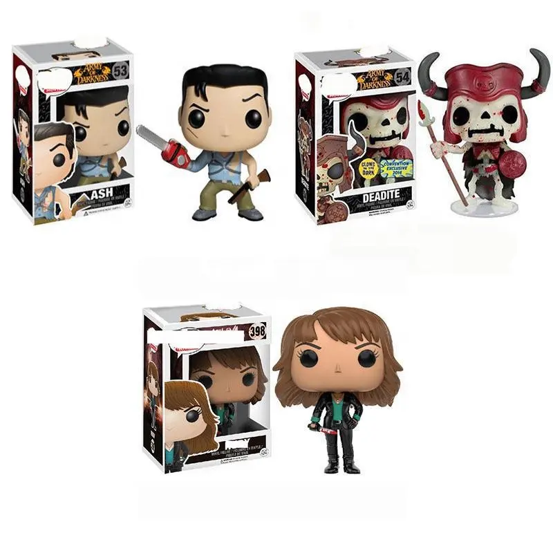 Película de terror de 10cm, serie The Evil Dead, modelo de acción, juguetes funko pop, juguetes de PVC para niños con protector funko pop, figuras de acción, regalo