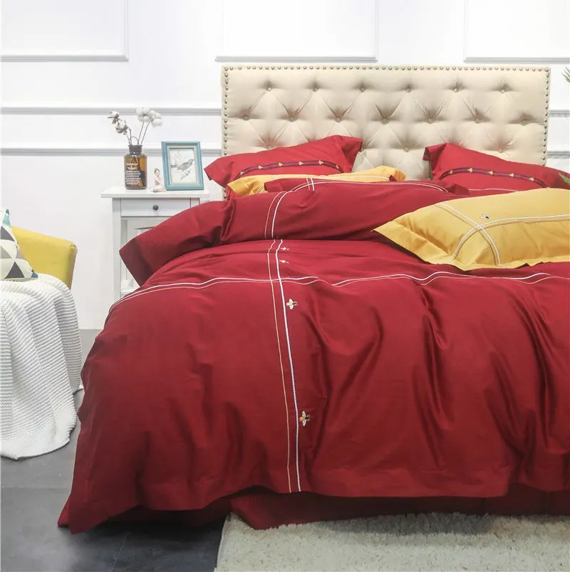 Patchwork 100% Cotton Luxury Hotel Bedding set cotton bedsheets Duvet Cover Set home choice bedding