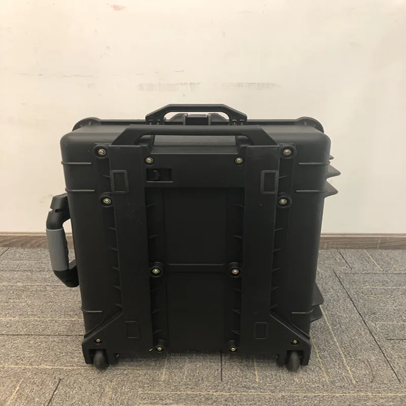 Valise à roulettes en plastique dur et étanche, valise de combat/voyage, valise à outils roulante avec roues et mousse