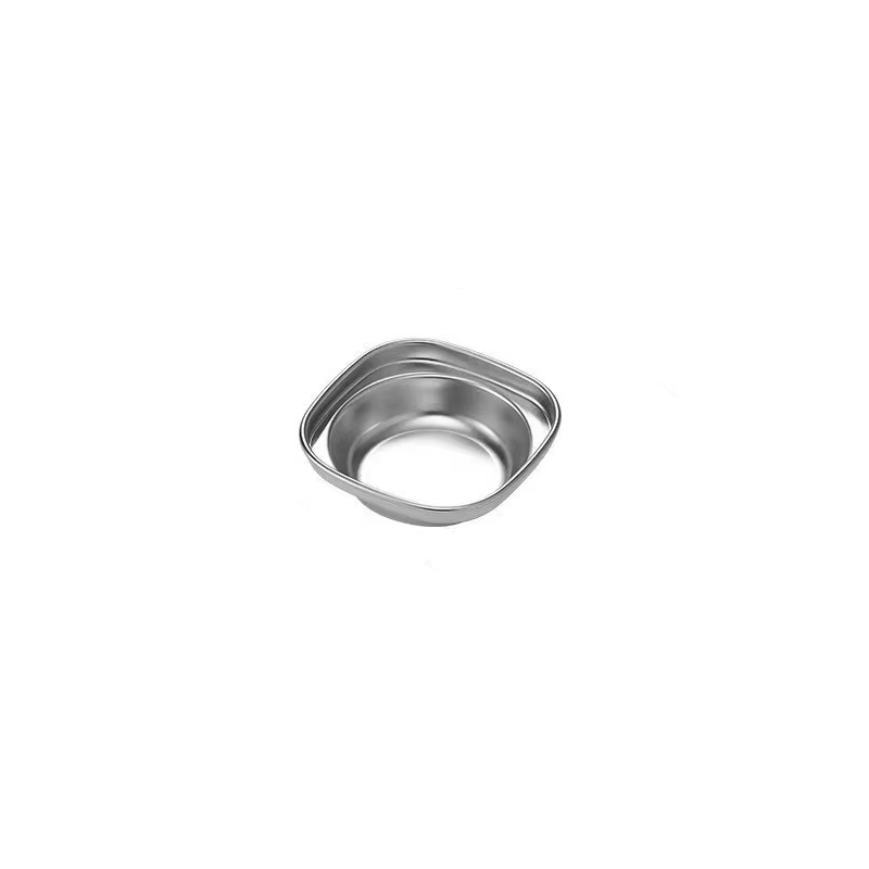 Piatto per salse rotondo in acciaio inox 304 - Argento