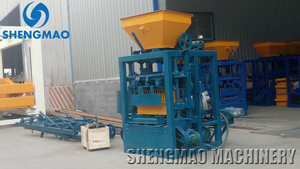 Máquina de fabricación de bloques de QT4-24, semiautomática, hueca, hormigón, cemento, entrelazado, fabricación de ladrillos, maquinaria - Product Image 3