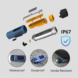 IP67ยามรักษาความปลอดภัยสูงการอ่านการ์ดระยะไกลแบบสัมผัสปุ่มไฟฉายสายตรวจ RFID เครื่องอ่านทัวร์ - Product Image 3