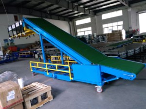 Cinta transportadora automática de carga y descarga de contenedores de camiones