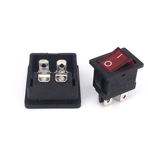 IEC320C8スイッチとソケット赤の電気ACソケットはロッカースイッチを示します埋め込まれた2ピンオス電源ソケット - Product Image 5
