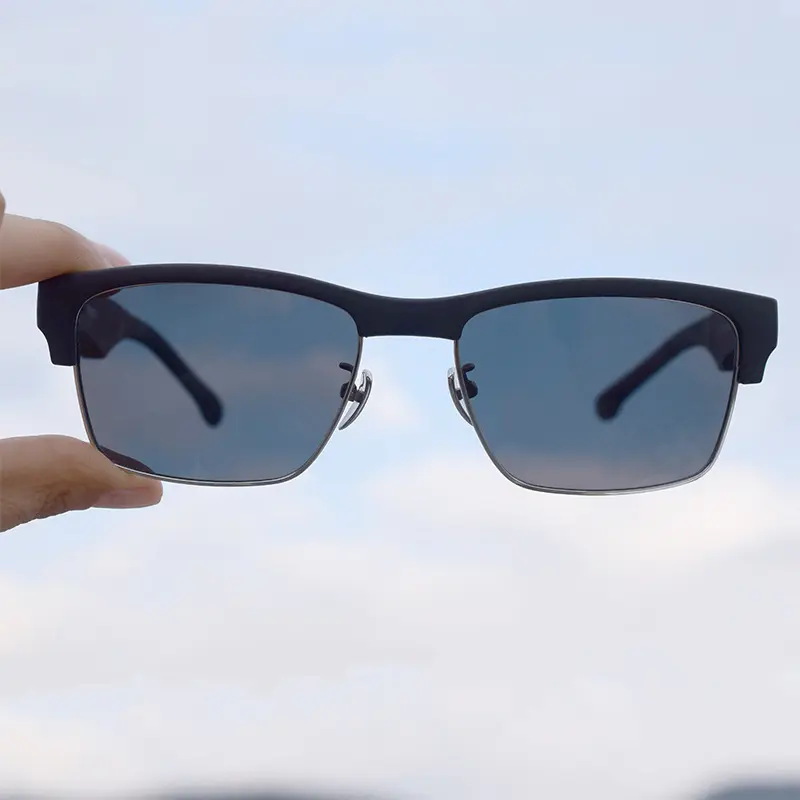Gafas de sol inteligentes con auriculares para hombre y mujer, lentes de sol con protección UV400, polarizadas, antiluz azul, audio inalámbrico, BT music