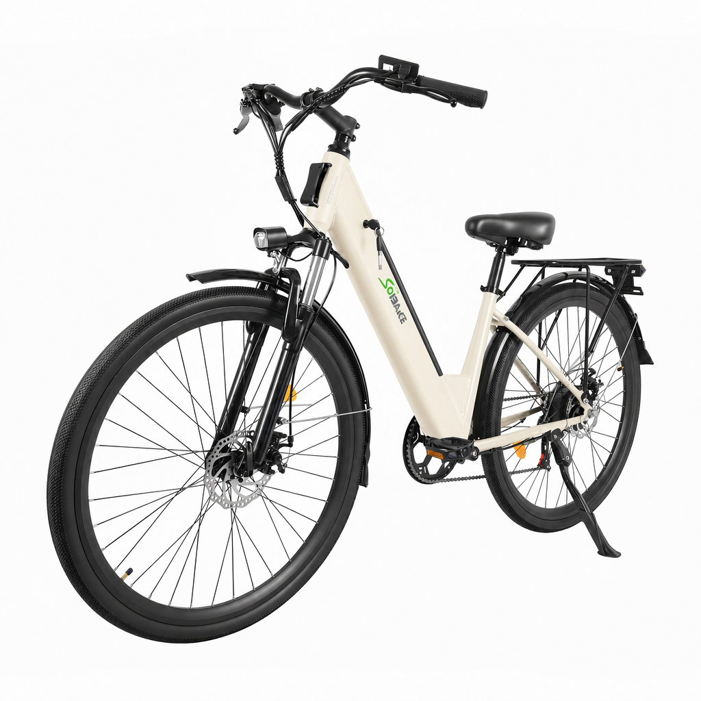 Vélo électrique crème mat ivoire