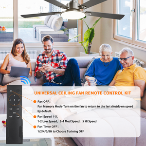 Phổ nhà <span class=keywords><strong>AC</strong></span> điều khiển từ xa cho quạt trần ánh sáng với chức năng hẹn giờ học tập Mã 30m phạm vi AAA pin 12 nút - Product Image 3