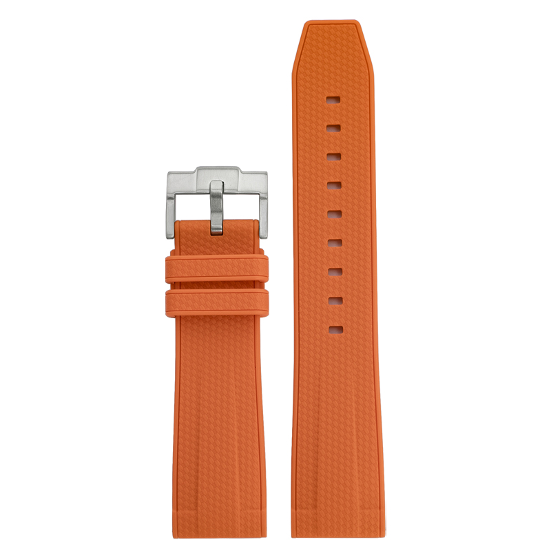 Boucle orange + argent