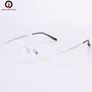 Chất lượng cao tinh khiết <span class=keywords><strong>Titanium</strong></span> khung Trọng lượng nhẹ không có vành kính khung người đàn ông kính mắt - Product Image 6