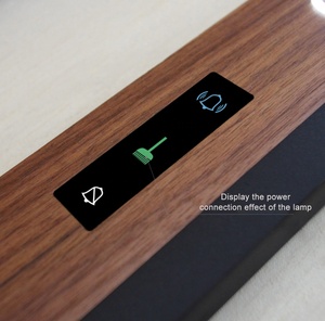 Plaques de porte d'appartement EZD Smart Wood avec logo de numéro de porte de cloche avec interrupteur ne pas déranger panneau de porte panneau de numéro de chambre d'hôtel - Product Image 2