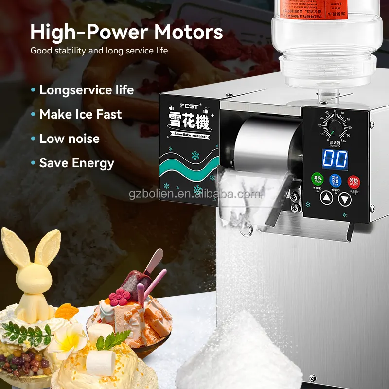 Premium Electric Snow Ice Making Machine für Bubble Tea Shops und erfrischende essbare Bingsu-Kreationen