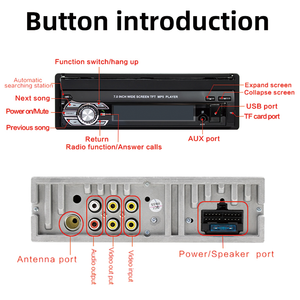 KARJOYS 1Din Car <strong>Radio</strong> <strong>7</strong>&quot; Multimedia Player MP5 Player Bluetooth FM Audio for Car Player <strong>System</strong>