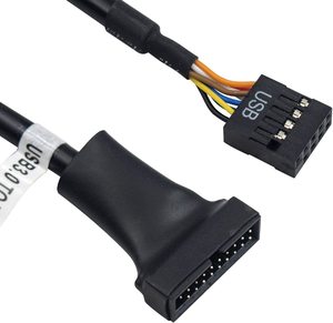 <strong>USB</strong> <strong>3</strong>.<strong>0</strong> <strong>Header</strong> to <strong>USB</strong> <strong>2</strong>.<strong>0</strong> Motherboard Adapter Cable 19 Pin Male to 9 Pin Female Cable Adapter Converter - Product Image 3