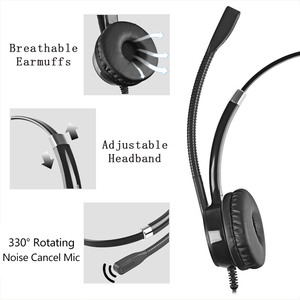 Beien CS12 kulak bilgisayar kulaklık USB kablolu kulaklık çağrı merkezi kulaklık için Mic ile gürültü iptal çevrimiçi kursu - Product Image 2
