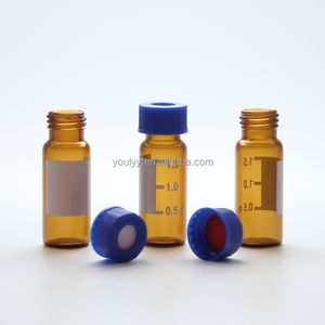 قنينة زجاجية للمختبر شفافة أو كهرماني قارورة زجاجية بمختبر <span class=keywords><strong>HPLC</strong></span> بغطاء لولبي من البلاستيك PP - Product Image 6