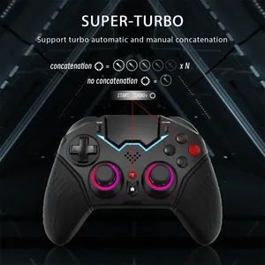 Controlador inalámbrico Bluetooth para PS4 PS3 PS 4 3 PC iPhone Gamepad Control remoto Programable Turbo 6-Axis Gyro RGB Joystick