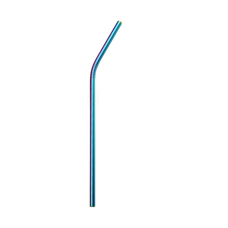 Paille courbée colorée