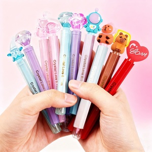 O & Q động vật theo chủ đề sáng tạo trong suốt dài cap khuyến mại nhựa bóng bút với biểu tượng tùy chỉnh mực lưu niệm quà Tặng văn phòng phẩm - Product Image 4