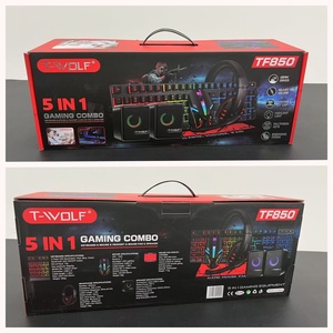 Teclado TF850 para juegos, ratón y auriculares para juegos y alfombrilla de ratón con altavoz, combos de teclado con retroiluminación RGB con cable para ordenador - Product Image 3