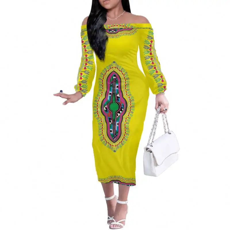 Vestido largo africano de fiesta para mujer, ropa de moda, informal, Ankara, Kente Dashiki, 2021