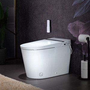 Özel otomatik gömme açık ve yakın 1.28 GPF akıllı klozet kapağı kablosuz uzaktan kumandalı LED ışık uzatılmış tuvalet - Product Image 2